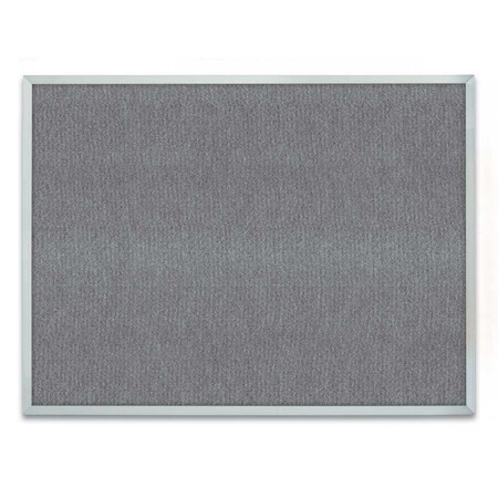 United Visual Products Corkboard, Fabric, Wht, 1 Door, 18" x 24" UV300-WHITE-MEDGRY
